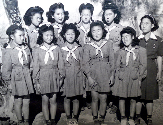 Poston Camp#2 Girl Scouts March 1945 3 col