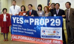 From left: Ling Wu, American Cancer Society AAPI Team member; Dr. Paul Song, oncologist; Pari Sabado, UCLA Asian American Network for Cancer Awareness, Research and Training; Assemblymember Mike Eng; Christina Lay and Hiroko Murakami of National Asian Pacific American Families Against Substance Abuse (NAPAFASA); Mark Masaoka, Asian Pacific Policy and Planning Council (A3PCON); Henry Lo, Garvey School District Board of Education; and Dr. Edwin Wu.