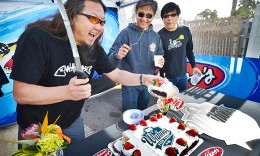 Wing Lam, Mingo Lee and Ed Lee, founders of Wahoo’s Fish Taco.